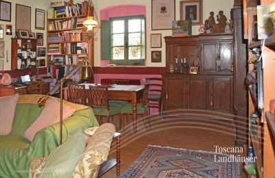 Landhaus kaufen Gaiole in Chianti, Toskana:  RIF 3003 Wohn-Essbereich