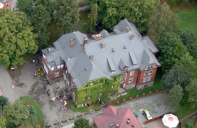 Historische Villa kaufen Kudowa-Zdrój, Zdrojowa 36, Niederschlesien,, Drohnenfoto