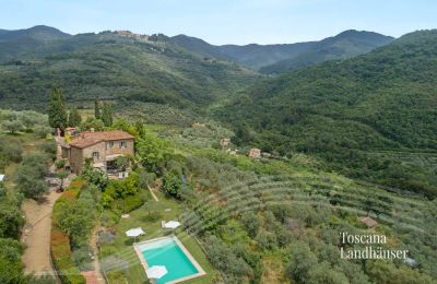 Landhaus kaufen Loro Ciuffenna, Toskana:  RIF 3098 BLick auf Anwesen und Umgebung
