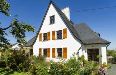 Historische Villa kaufen 55758 Sulzbach, Kirchstraße 12, Rheinland-Pfalz:  Südwestfassade mit großer überdachter Terrasse