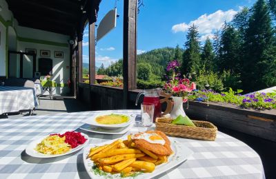 Historische Immobilie kaufen Kowalowa, Niederschlesien, Taras restauracyjny front