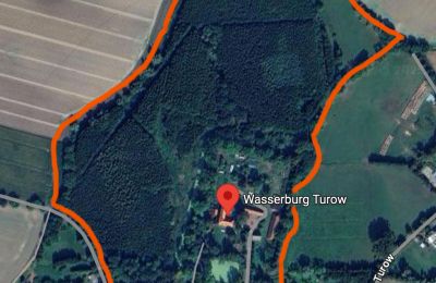 Burg kaufen 18513 Glewitz, Mecklenburg-Vorpommern, Grundstückseinzeichnung-Quelle: google-maps