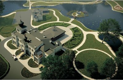 Schloss kaufen Osiek, Pałac w Osieku, Kleinpolen, Visualisierung