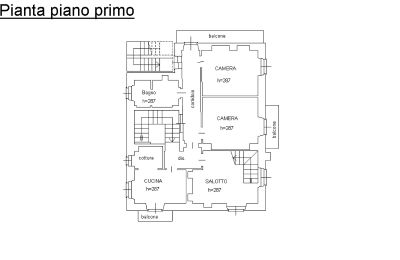 Historische Villa kaufen 28838 Stresa, via Principe di Piemonte, Piemont, Floorplan 1° floor