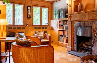 Historische Villa kaufen Berlin, Matterhornstrasse  82, Kamin I Halle 