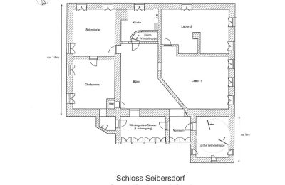 Schloss kaufen 84375 Kirchdorf am Inn, Hofmarkstraße 2, Bayern, Grundriss-Schema 1.Stock (Beletage)