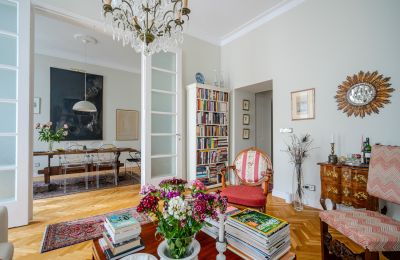 Luxus-Altbauwohnung kaufen Warszawa, Mokotowska, Masowien, Wohnzimmer