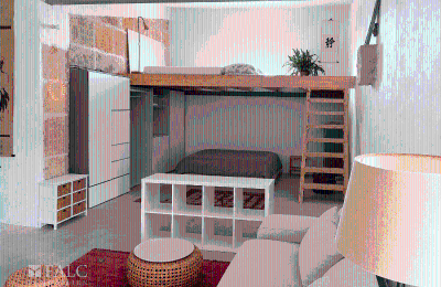 Historische Immobilie kaufen Porreres, Balearen, Loft-Schlafzimmer