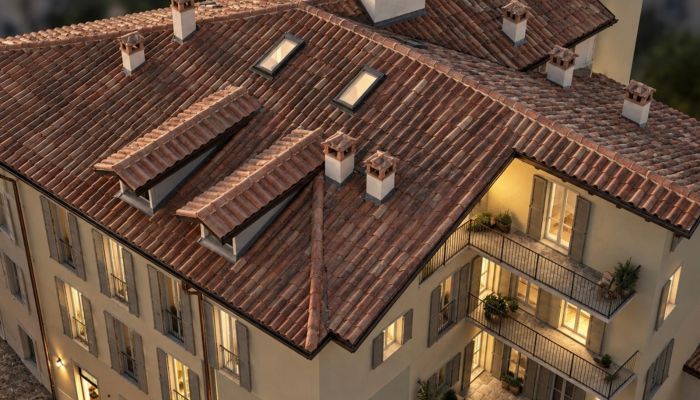 Dachgeschoss mit Terrasse im Palazzo mit Energieklasse A1 nach der Sanierung