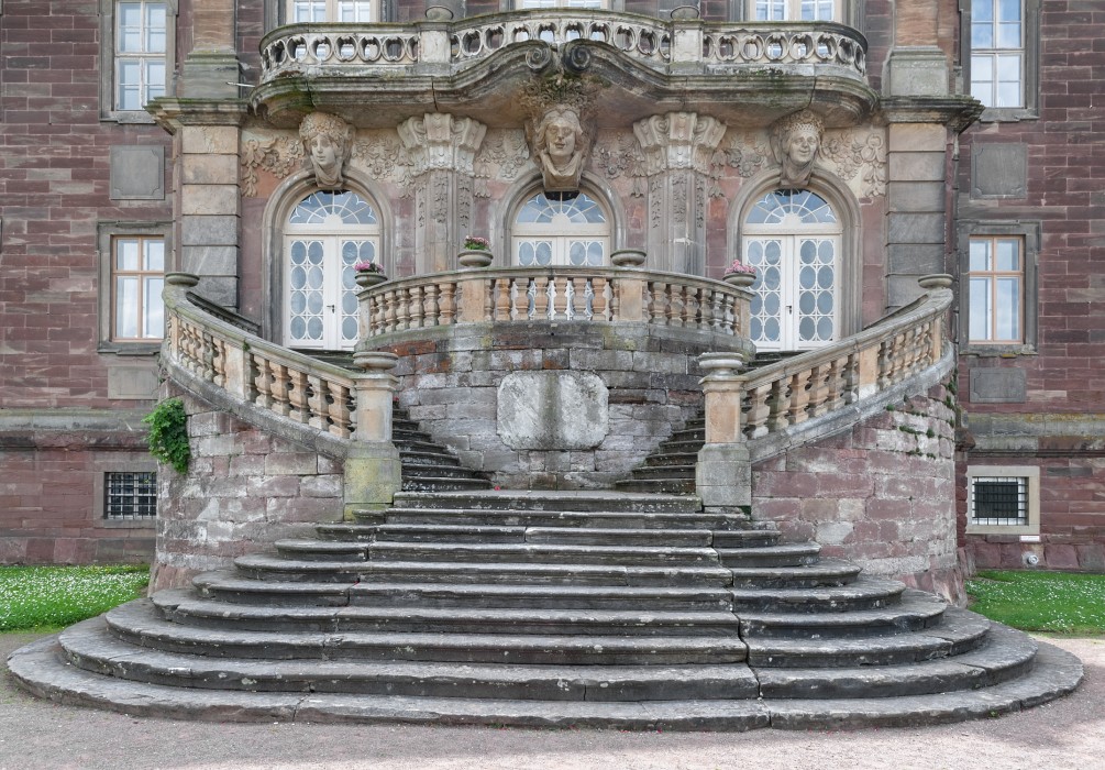 Schloss Burgscheidungen: Barocke Freitreppe, Burgscheidungen