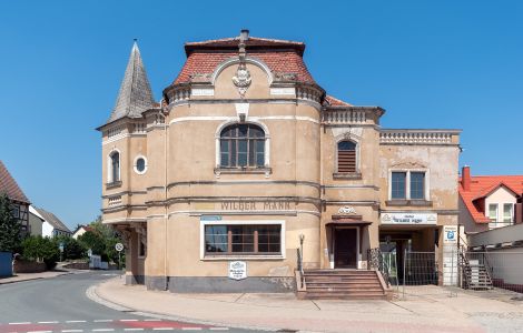 Ostrau, Am Bahnhof - Historische Gasthöfe in Sachsen: "Wilder Mann" in Ostrau