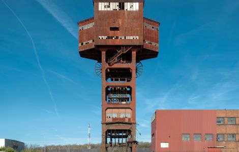  - Industriedenkmal der Kohle- und Stahlindustrie in Lothringen: Förderturm in Folschviller
