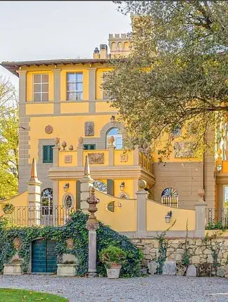 Villa Augusto Rey im toskanischen Neorenaissance-Stil mit Kunstgalerie, Tripalle, Toskana